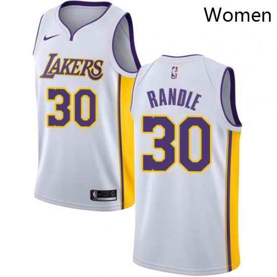 Womens Nike Los Angeles Lakers 30 Julius Randle Authentic White NBA Jersey Association Edition